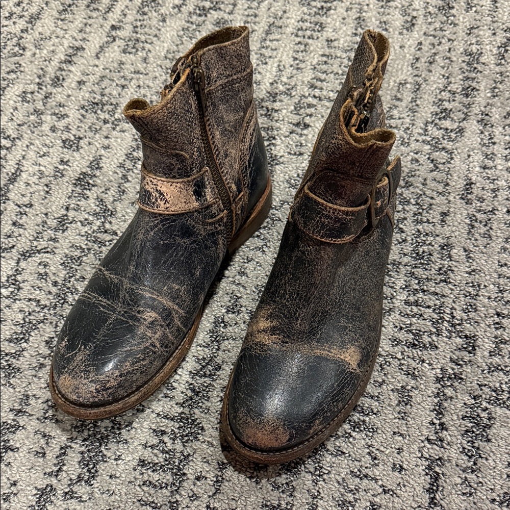 Women’s Black and Brown Leather Boots